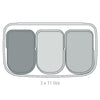 Bo Touch Bin 3 x 11 litre - Platinum