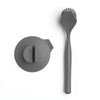 Dish Brush with Suction Cup Holder - Dark Grey