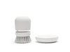 Soap Dispensing Dish Brush - Light Grey