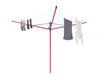 Rotary Dryer Lift-O-Matic 50 metre with Metal Soil Spear, Cover, Peg Bag and Pegs - Spring Pink