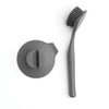 Dish Brush with Suction Cup Holder - Dark Grey