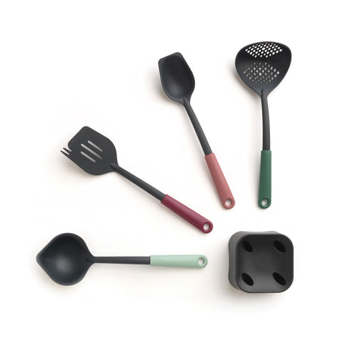 Tasty+ Kitchen Utensils Set plus Stand - Mixed Colours