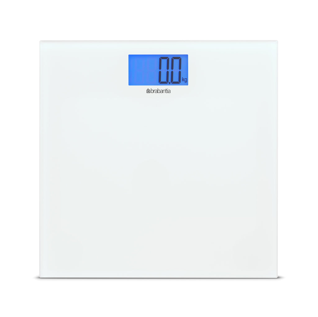 Digital Bathroom Scales, Battery Powered - White