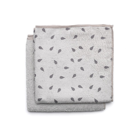 Microfiber Dish Cloths, Set 2 - Light Grey