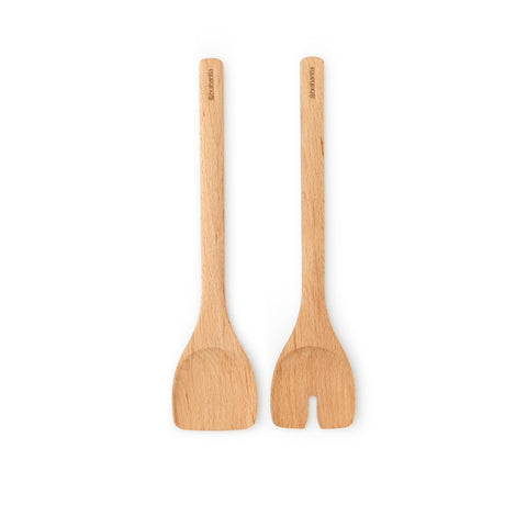 Profile Wooden Salad Servers -Beech Wood