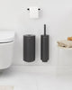 MindSet Toilet Set (Toilet Brush, Toilet Roll Holder, Toilet Roll Dispenser) - Mineral Infinite Grey