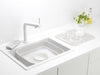 Washing Up Bowl with Drying Tray - Light Grey