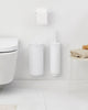 MindSet Toilet Set (Toilet Brush, Toilet Roll Holder, Toilet Roll Dispenser) - Mineral Fresh White