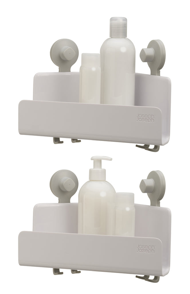 Joseph Joseph Set of 2 White EasyStore Corner Shower Caddy