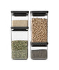 Tasty+ Square Canister Set of 4 - Dark Grey Lid