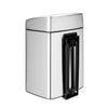 Touch Bin Rectangular 10 litre - Matt Steel Fingerprint Proof