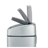 Touch Bin Rectangular 10 litre - Brilliant Steel