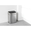 Touch Bin Rectangular 10 litre - Matt Steel Fingerprint Proof