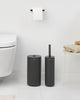 MindSet Toilet Set (Toilet Brush, Toilet Roll Holder, Toilet Roll Dispenser) - Mineral Infinite Grey