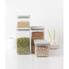 Tasty+ Square Canister Set of 4 - Light Grey Lid