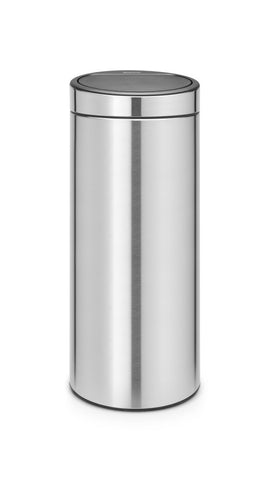 Touch Bin New 30 Litre - Fingerprint Proof Matt Steel