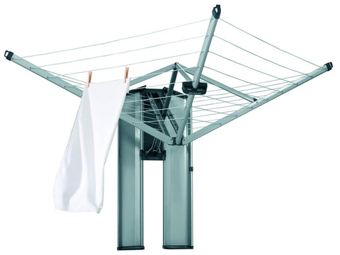 Wallfix - Fold away washing line (24m drying lines) with Steel protection/storage box