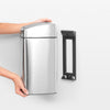 Touch Bin Rectangular 10 litre - Matt Steel Fingerprint Proof