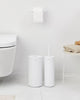 MindSet Toilet Set (Toilet Brush, Toilet Roll Holder, Toilet Roll Dispenser) - Mineral Fresh White