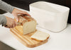 Bread Bin with Cutting Board Lid - White