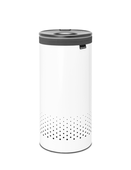 Laundry Bin 35 litre - White / Dark Grey Lid