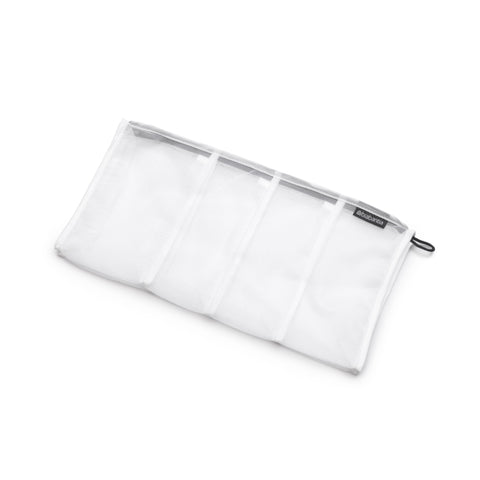 Sock Wash Bag - White / Grey Zipper