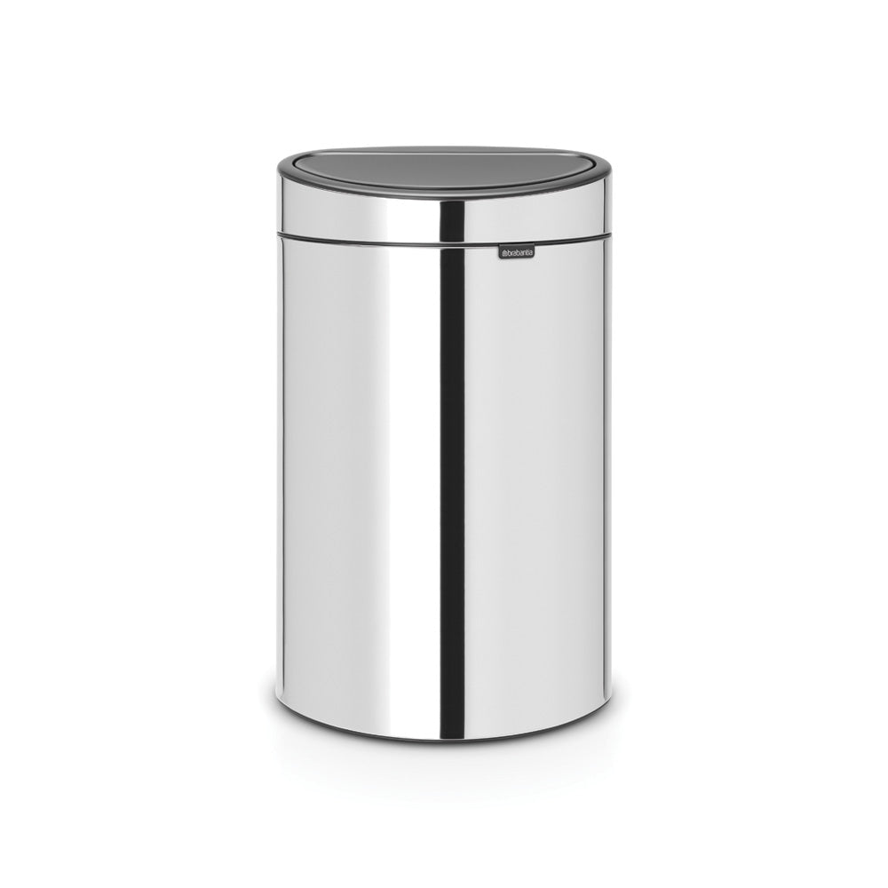 Touch Bin New Recycle 10 + 23 litre - Brilliant Steel