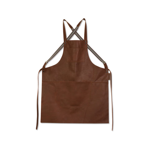 Suspender Apron Classic Leather - Classic Brown
