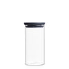 Stackable Glass Jar 1.1 litre - Dark Grey Lid